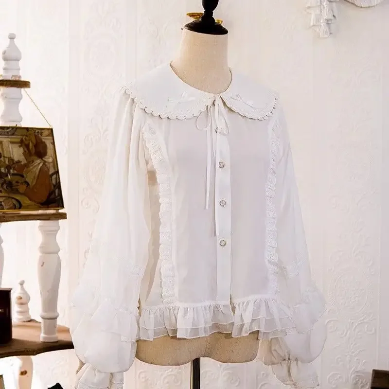 FC6Lolita Lantern Sleeve Long Sleeve Shirt Inside Loose Bow With Lovely Ruffled Edges White Inner Cloth Kawaii@FC8!
FC6Lolita Lantern Sleeve Long Sleeve Shirt Inside Loose Bow With Lovely Ruffled Edges White Inner Cloth Kawaii@FC8!