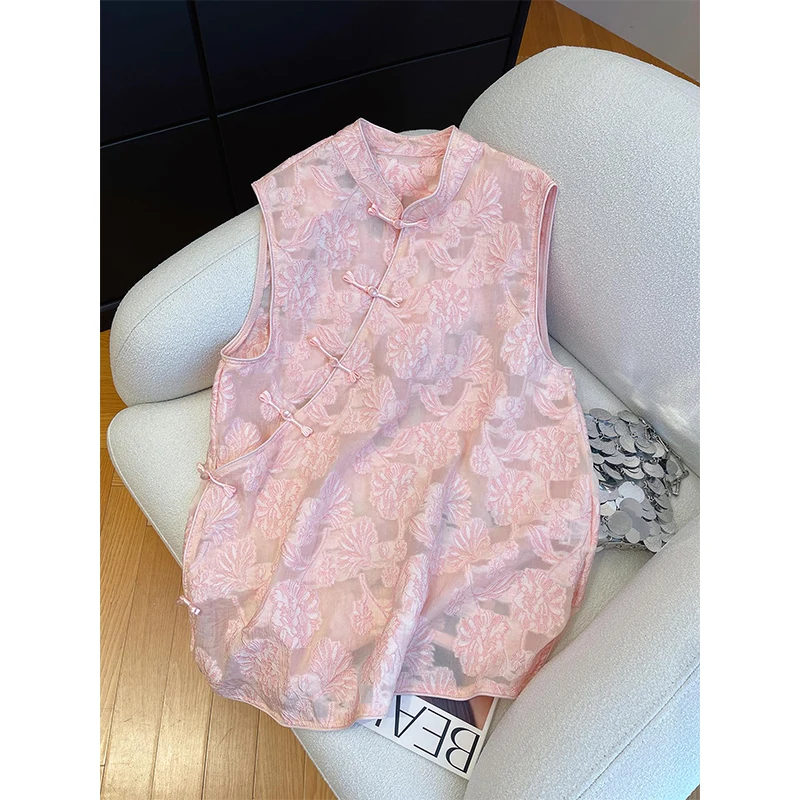 Лето 2025: Новая женская жилетка в китайском национальном стиле с вышивкой и боковыми пуговицами, ретро-модель
Лето 2025: Новая женская жилетка в китайском национальном стиле с вышивкой и боковыми пуговицами, ретро-модель