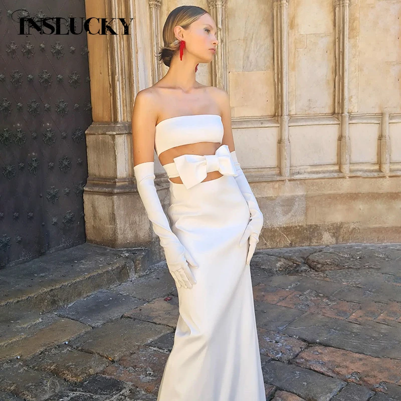 InsLucky Bow Tie Hollow Out Women Evening Dress Strapless Sleeveless Slim Bodycon Maxi Dresses Fashion Elegant Female Clothing
InsLucky Bow Tie Hollow Out Women Evening Dress Strapless Sleeveless Slim Bodycon Maxi Dresses Fashion Elegant Female Clothing