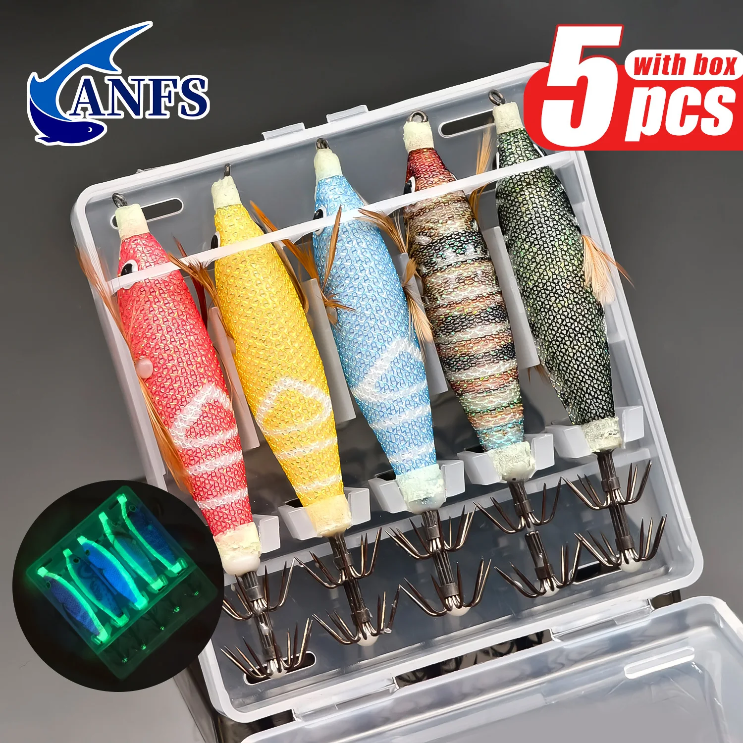 ANFS горизонтальные приманки для креветок, джиг для кальмаров, приманки для креветок для каракатиц, осьминога, рыбалка, 5 шт., с коробкой для хранения
ANFS горизонтальные приманки для креветок, джиг для кальмаров, приманки для креветок для каракатиц, осьминога, рыбалка, 5 шт., с коробкой для хранения