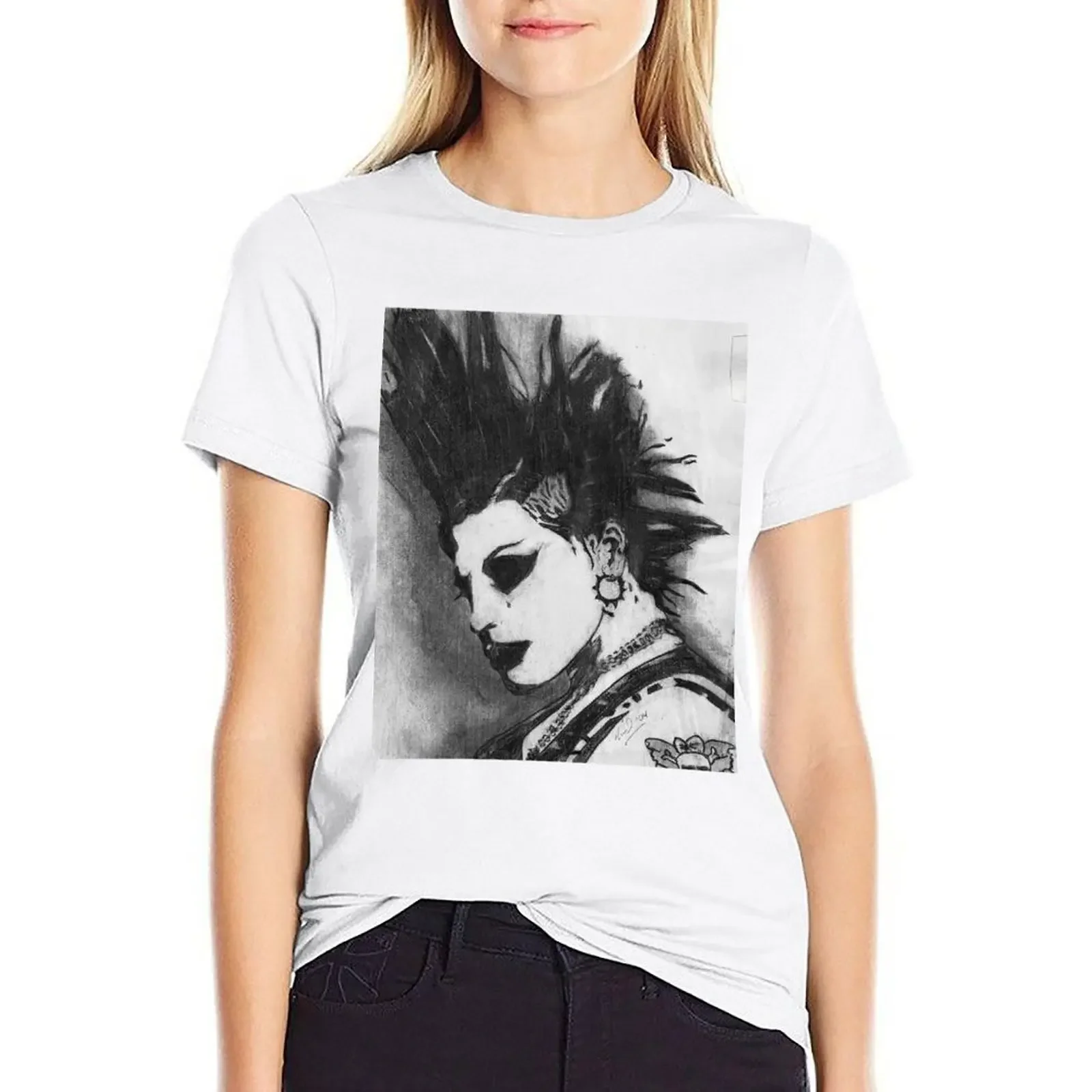 Brody Dalle pencil art print T-shirt cute tops summer tops luxury designer clothing Women
Brody Dalle pencil art print T-shirt cute tops summer tops luxury designer clothing Women