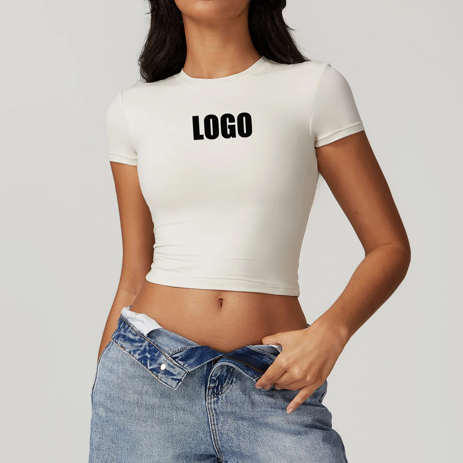 Custom LOGO women's casual tight-fitting quick-drying fitness top, yoga clothes, running Pilates sports short-sleeved T-shirt
Custom LOGO women's casual tight-fitting quick-drying fitness top, yoga clothes, running Pilates sports short-sleeved T-shirt