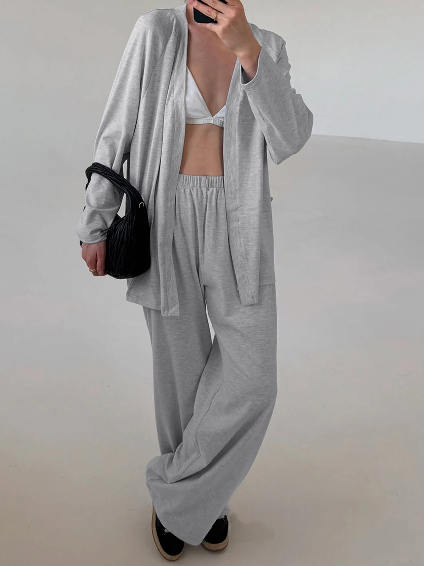Marthaqiqi Knitted Women Nightwear Set Sexy V-Neck Pajamas Long Sleeve Robe Lace Up Nightgown Pants Casual Ladies Sleepwear Suit
Marthaqiqi Knitted Women Nightwear Set Sexy V-Neck Pajamas Long Sleeve Robe Lace Up Nightgown Pants Casual Ladies Sleepwear Suit