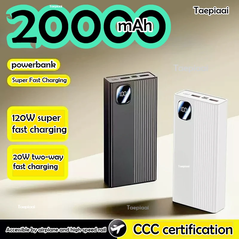Taepiaai 20000mAh High Capacity Power Bank 140W Super Fast Charging Powerbank Portable Battery Charger for IPhone Samsung Huawei
Taepiaai 20000mAh High Capacity Power Bank 140W Super Fast Charging Powerbank Portable Battery Charger for IPhone Samsung Huawei