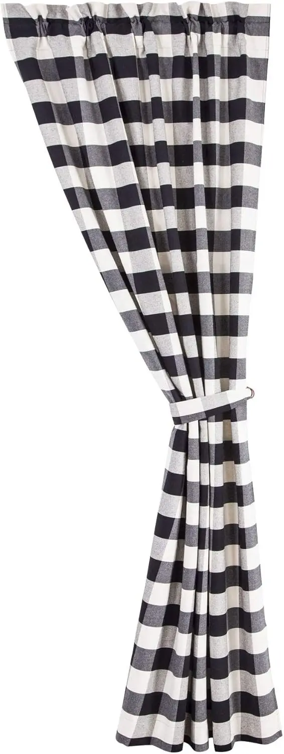 HiEnd Accents Camille Set of 2 Buffalo Check Window Curtains, 48x96 inch, Rod Pocket, Black and Natural Plaid Rustic Far
HiEnd Accents Camille Set of 2 Buffalo Check Window Curtains, 48x96 inch, Rod Pocket, Black and Natural Plaid Rustic Far