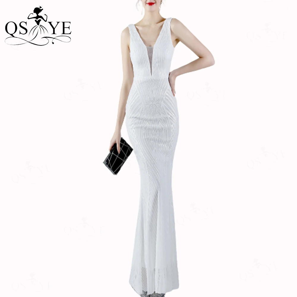 White Lace Mermaid Wedding Dresses Plunging V neck Pattern Lace Bridal Gown Sleeveless U Back Fitted Long Bride Wedding Gown
White Lace Mermaid Wedding Dresses Plunging V neck Pattern Lace Bridal Gown Sleeveless U Back Fitted Long Bride Wedding Gown