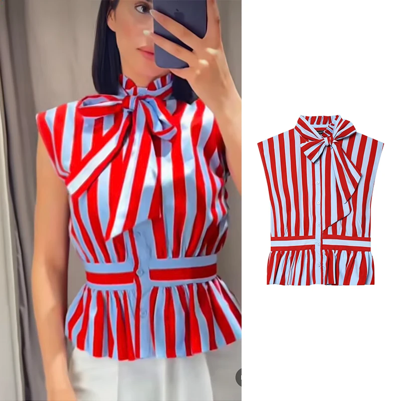 Unique Summer Women's Shirts & Blouses 2026 New Chic Striped Elegant Women Slim Blouse Tops Fashion Youth Summer Holiday Shirts
Unique Summer Women's Shirts & Blouses 2026 New Chic Striped Elegant Women Slim Blouse Tops Fashion Youth Summer Holiday Shirts