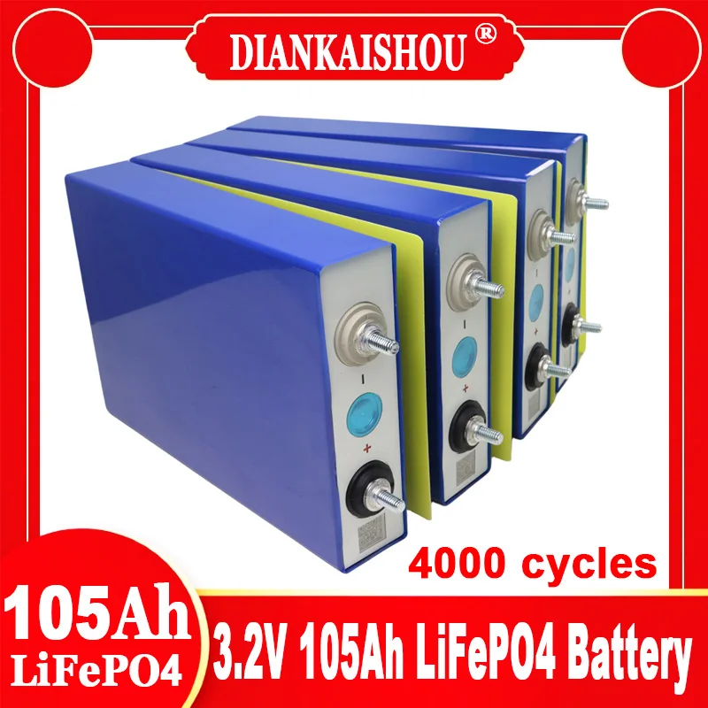 LiFePO4 Cell 105AH 3.2V rechargeable battery lithium iron phosphate cell 4000 cycle DIY electric car RV golf cart solar system
LiFePO4 Cell 105AH 3.2V rechargeable battery lithium iron phosphate cell 4000 cycle DIY electric car RV golf cart solar system