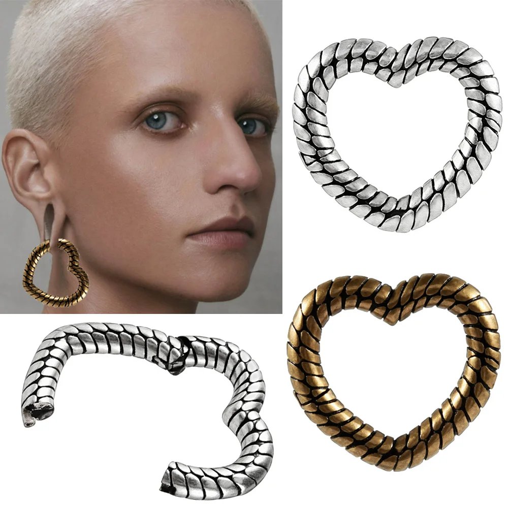 PAIR 1PC Copper Retro Heart-shaped Scales Snap Ear Hanger Weight Gauges Ear Plugs Earring Expanders Stretch Piercing Jewelry
PAIR 1PC Copper Retro Heart-shaped Scales Snap Ear Hanger Weight Gauges Ear Plugs Earring Expanders Stretch Piercing Jewelry
