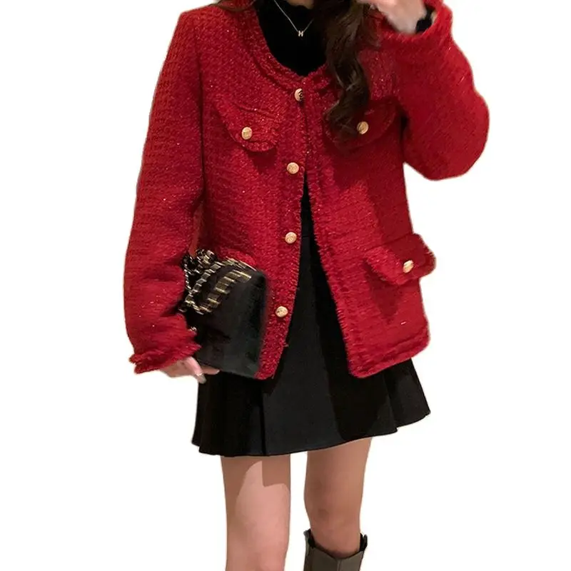 Round Face Crisp 2023 New Women Small Fragrance Single-Breasted Loose Short Coat Female Korean Temperament Joker Slim Jacket
Round Face Crisp 2023 New Women Small Fragrance Single-Breasted Loose Short Coat Female Korean Temperament Joker Slim Jacket