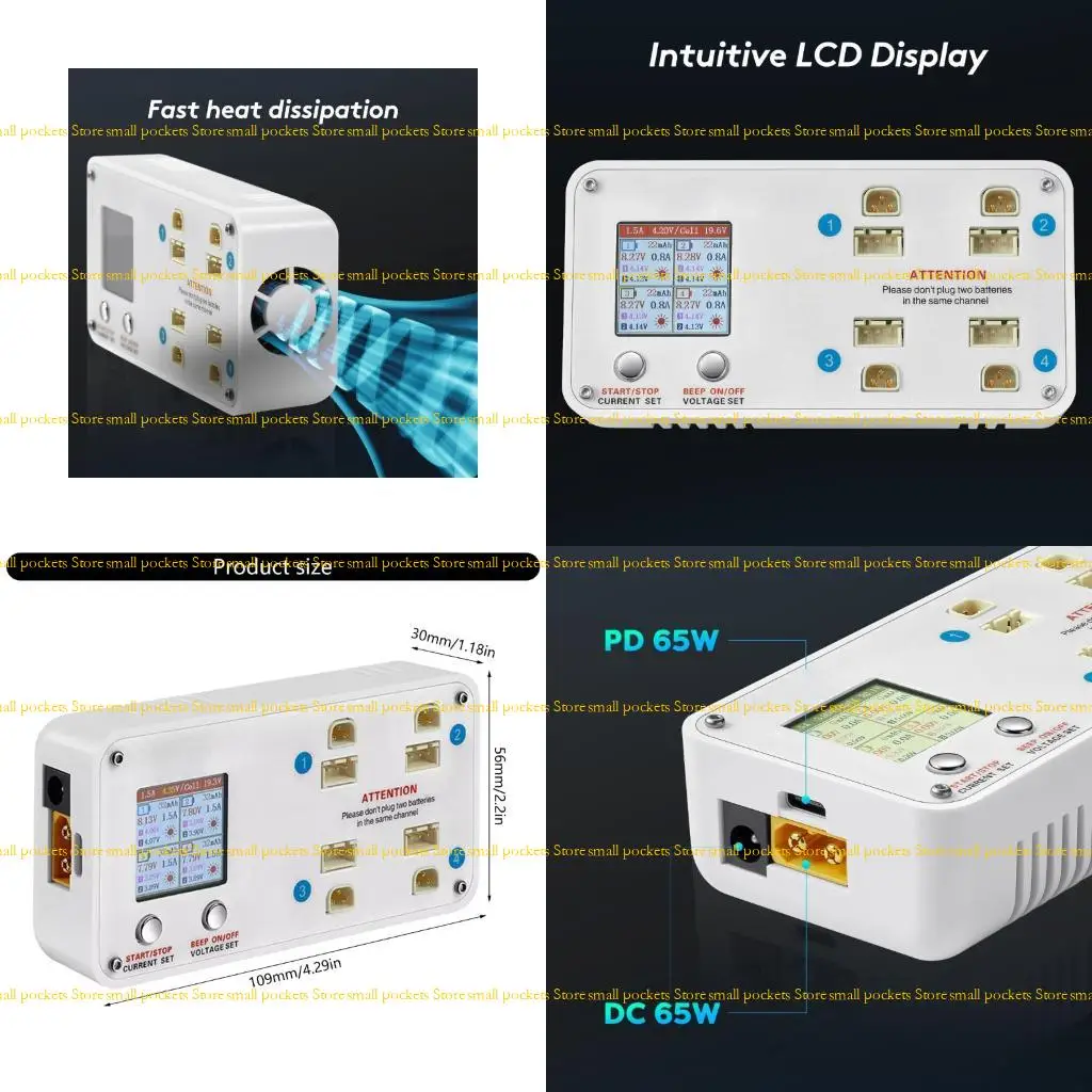 R1WD 4 Port Fast For 2S Lipos Batteries Featuring Storage Voltages Mode And XH2.54 BT3.0 Support
R1WD 4 Port Fast For 2S Lipos Batteries Featuring Storage Voltages Mode And XH2.54 BT3.0 Support