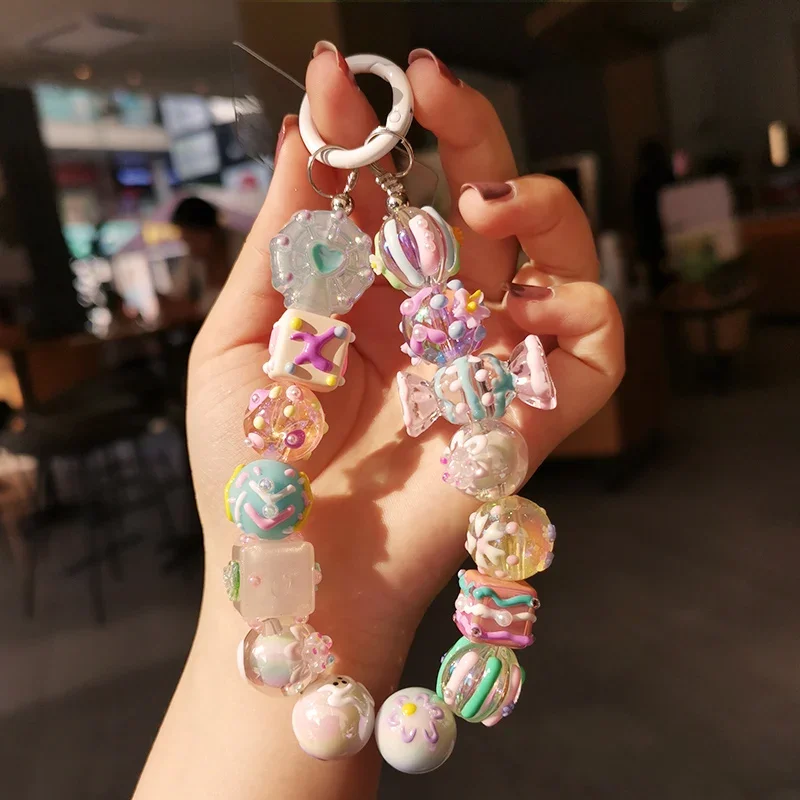 Mobile Phone Lanyard Wrist Chain Painted Graffiti Candy Beads Cartoon Cute Beads Handmade String Pendant Rope Women's Pendant
Mobile Phone Lanyard Wrist Chain Painted Graffiti Candy Beads Cartoon Cute Beads Handmade String Pendant Rope Women's Pendant
