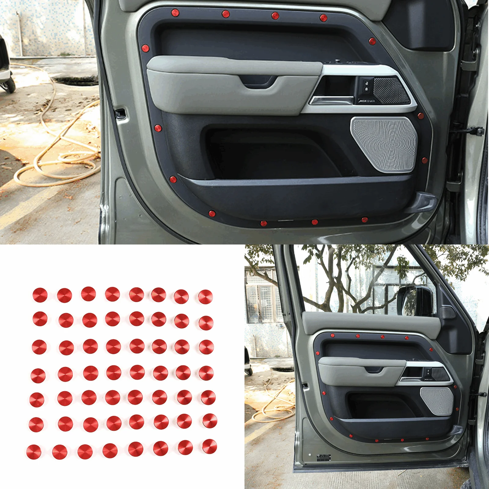 56pcs Red Car Door Screw Protection Decor Cover Trim For Land Rover Defender 110 2020 2021 2022
56pcs Red Car Door Screw Protection Decor Cover Trim For Land Rover Defender 110 2020 2021 2022