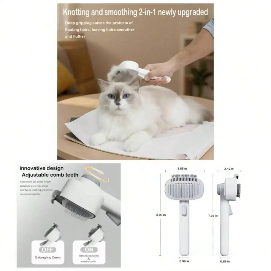 2 - In - 1 Pet Deshedding Brush Dematting Comb Indoor Cats And Dogs Comb Shedding Long Short Hair Gentle Massage Grooming Easy To Remove Loose Undercoat, Matted Fur Tangles
2 - In - 1 Pet Deshedding Brush Dematting Comb Indoor Cats And Dogs Comb Shedding Long Short Hair Gentle Massage Grooming Easy To Remove Loose Undercoat, Matted Fur Tangles
