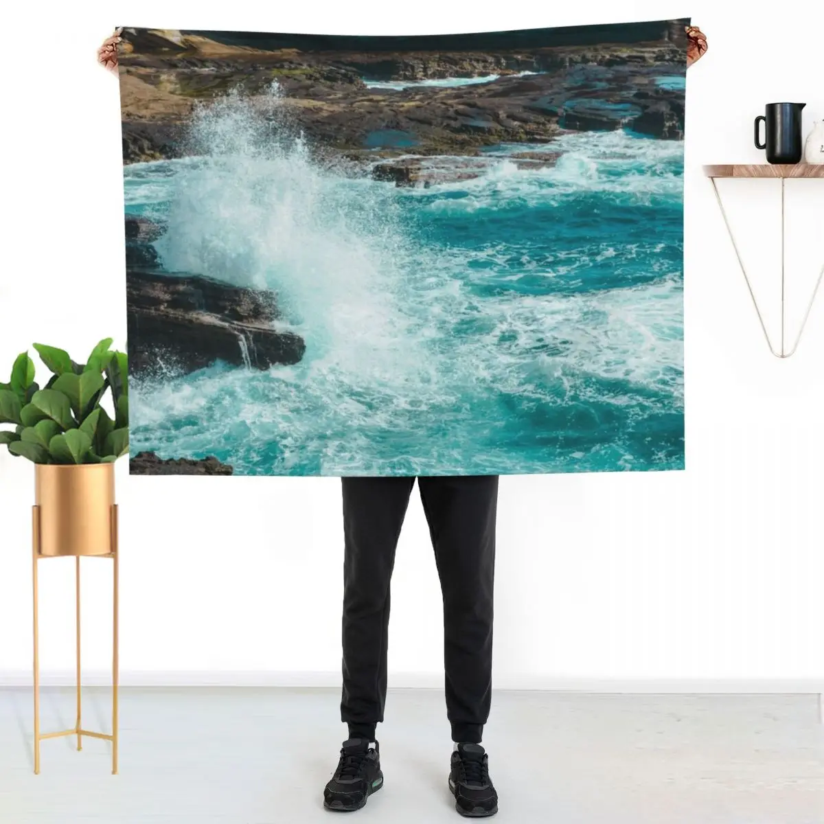 Cliffside Turquoise Blue Ocean Shore Waves Throw Blanket Luxurious Soft Fuzzy Blanket for Sofa Bed
Cliffside Turquoise Blue Ocean Shore Waves Throw Blanket Luxurious Soft Fuzzy Blanket for Sofa Bed