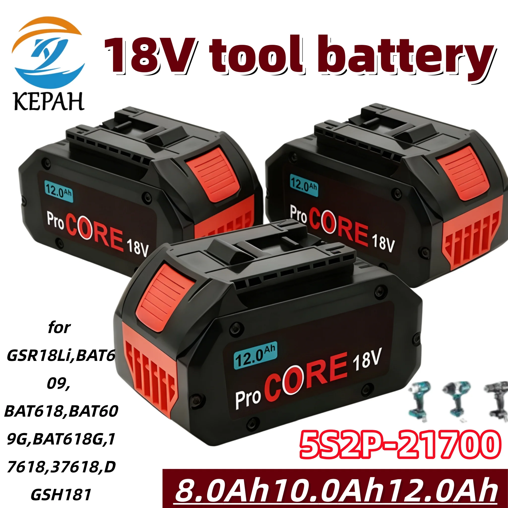 High Capacity 18V 21700 Lithium Battery for BAT609 BAT618 GBA18V80 8.0/10.0/12.0Ah
High Capacity 18V 21700 Lithium Battery for BAT609 BAT618 GBA18V80 8.0/10.0/12.0Ah