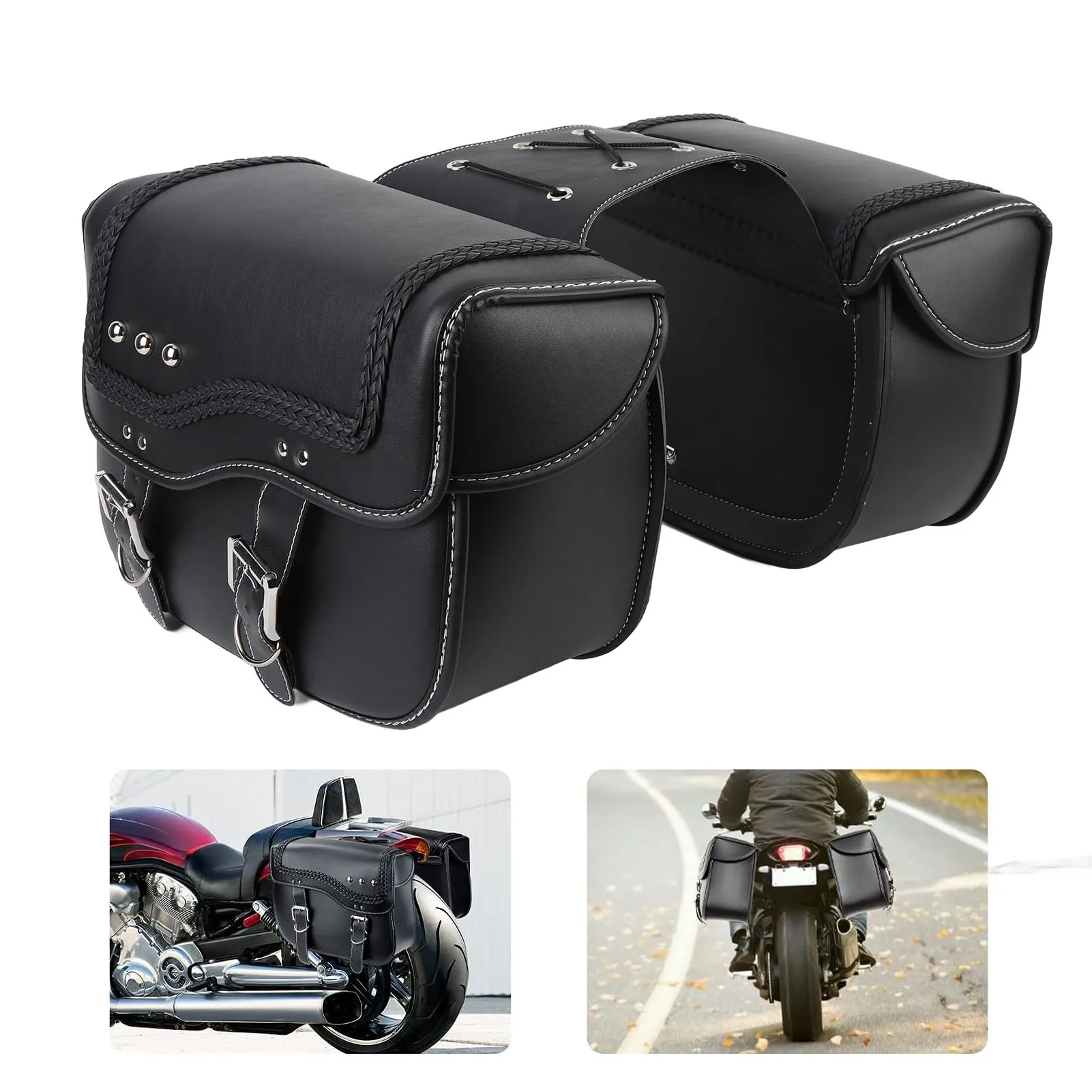 Мотоциклетные седельные сумки емкостью 30 л, водонепроницаемые боковые сумки для багажа из искусственной кожи, универсальные, подходят для мотоциклов
Мотоциклетные седельные сумки емкостью 30 л, водонепроницаемые боковые сумки для багажа из искусственной кожи, универсальные, подходят для мотоциклов