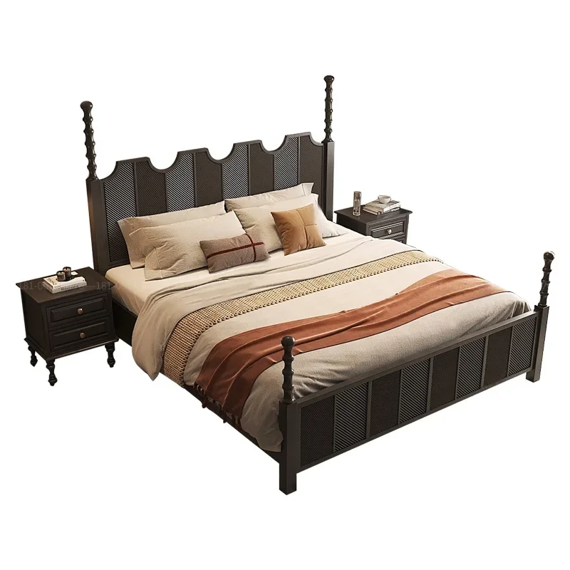 Medieval retro ash wood bed, model house villa master bedroom princess bed
Medieval retro ash wood bed, model house villa master bedroom princess bed