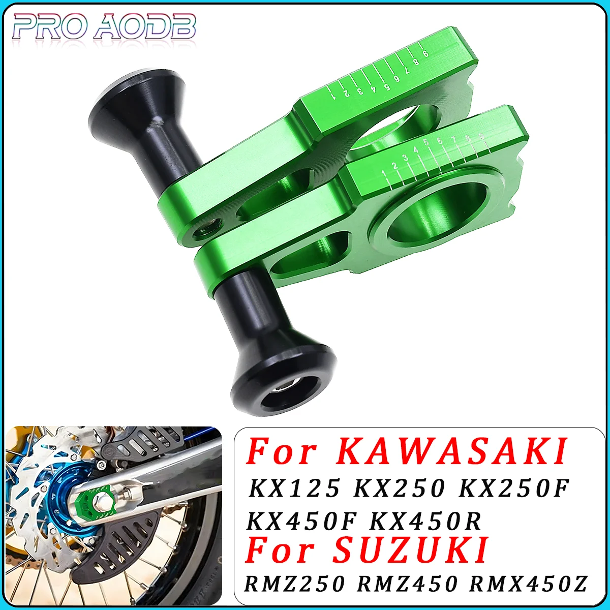 Motorcycle Accessories CNC Rear Axle Blocks Chain For KAWASAKI KX125 KX250 KX250F KX450F KLX450R KX KLX 2003-2018 Dirt Bike
Motorcycle Accessories CNC Rear Axle Blocks Chain For KAWASAKI KX125 KX250 KX250F KX450F KLX450R KX KLX 2003-2018 Dirt Bike