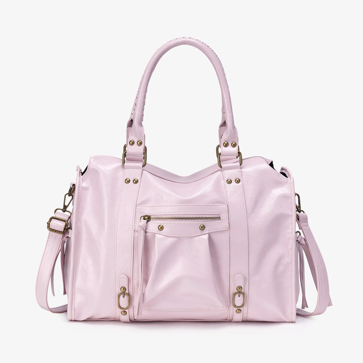 Venn Angel Y2K Retro Pink Washed Faux Leather Tote Handbags for Women Vintage Rivet Decor Multi Pocket Large Travel Shoulder Bag
Venn Angel Y2K Retro Pink Washed Faux Leather Tote Handbags for Women Vintage Rivet Decor Multi Pocket Large Travel Shoulder Bag