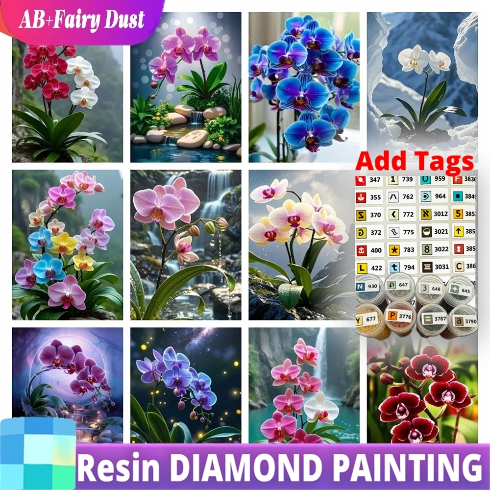 AB Fairy Dust Resin Diamond Mosaic Orchid Flower Landscape Painting Full Diamond Art Nature Scenery Picture Of Rhinestones
AB Fairy Dust Resin Diamond Mosaic Orchid Flower Landscape Painting Full Diamond Art Nature Scenery Picture Of Rhinestones
