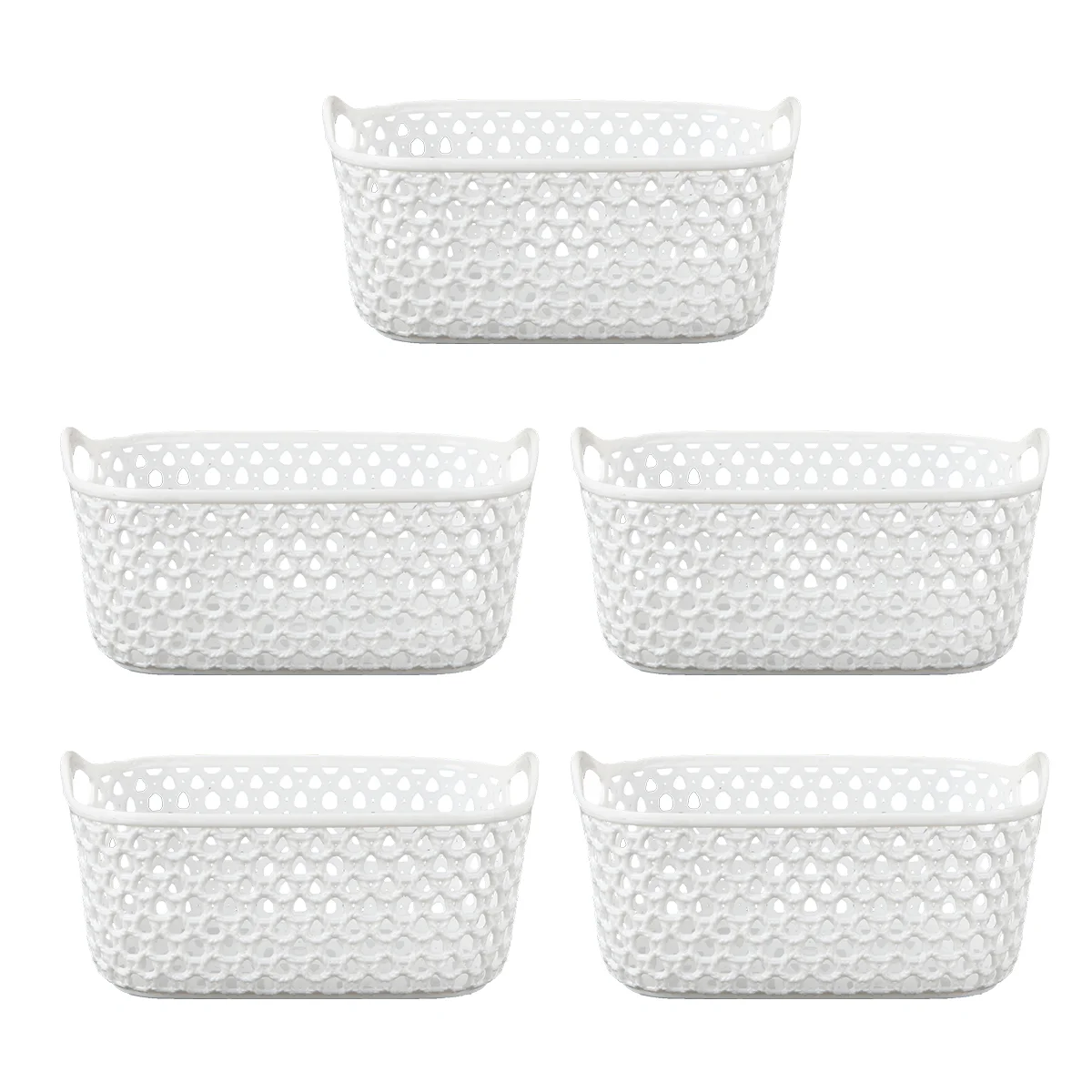 5 PCS Household Storage Basket Collapsible Bins with Lids Plastic Resin Convenient Holder
5 PCS Household Storage Basket Collapsible Bins with Lids Plastic Resin Convenient Holder