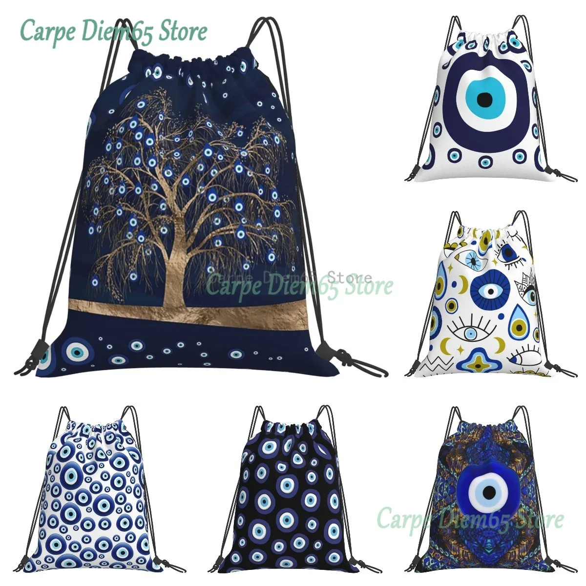 Blue Greek Evil Eye Bag Backpack String Bag Sport Yoga Gym Bags Beach Shopping Gymnast For Women Men Adult
Blue Greek Evil Eye Bag Backpack String Bag Sport Yoga Gym Bags Beach Shopping Gymnast For Women Men Adult