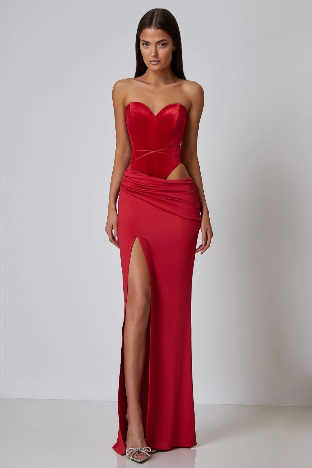 Customized Luxury Jersey Straight Sashes Evening Dress Strapless Side Slit Zipper Back Sleeveless Sweep Train Photo Color
Customized Luxury Jersey Straight Sashes Evening Dress Strapless Side Slit Zipper Back Sleeveless Sweep Train Photo Color