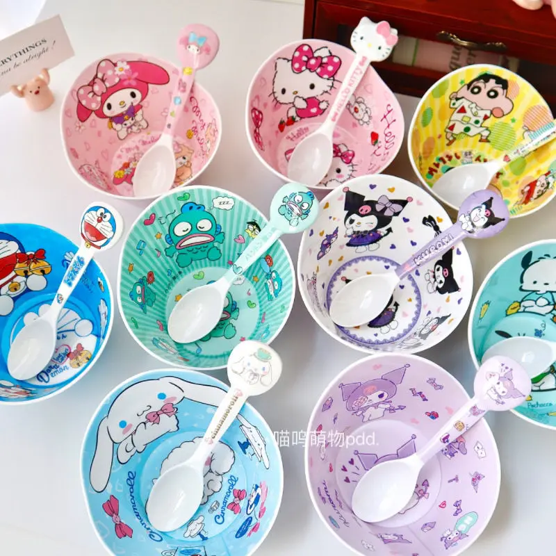Sanrio Kawaii Anime Girl Heart Y2K Kulomi Children's High Beauty Tableware Cute Cartoon Hello Kitty Ceramic Bowl Toys for Gifts
Sanrio Kawaii Anime Girl Heart Y2K Kulomi Children's High Beauty Tableware Cute Cartoon Hello Kitty Ceramic Bowl Toys for Gifts