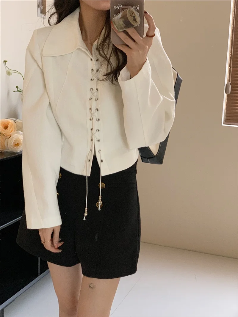 Ele White ort Outerwear Women's irt Dstring Unique Design Commute Sle Long Sve Regular Length Spring 2023
Ele White ort Outerwear Women's irt Dstring Unique Design Commute Sle Long Sve Regular Length Spring 2023