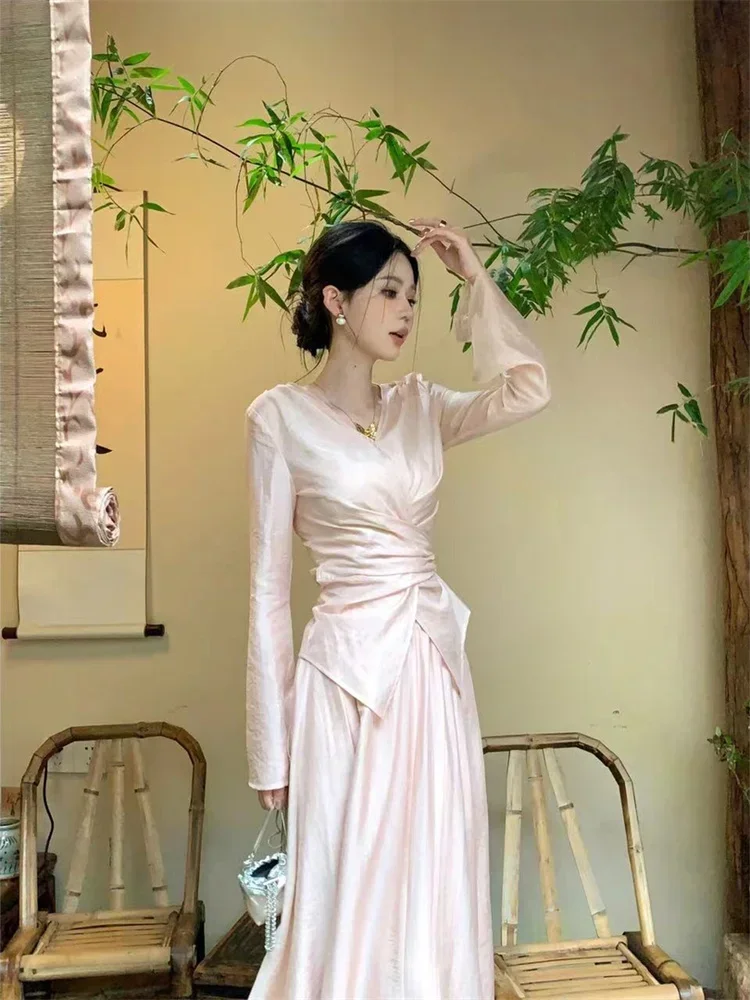 2024 New Autumn Neo-chinese Two Piece Sets Womens Outifits Chiasmatic Pink 2 Piece Sets Womens Outfits Elegant Pants
2024 New Autumn Neo-chinese Two Piece Sets Womens Outifits Chiasmatic Pink 2 Piece Sets Womens Outfits Elegant Pants