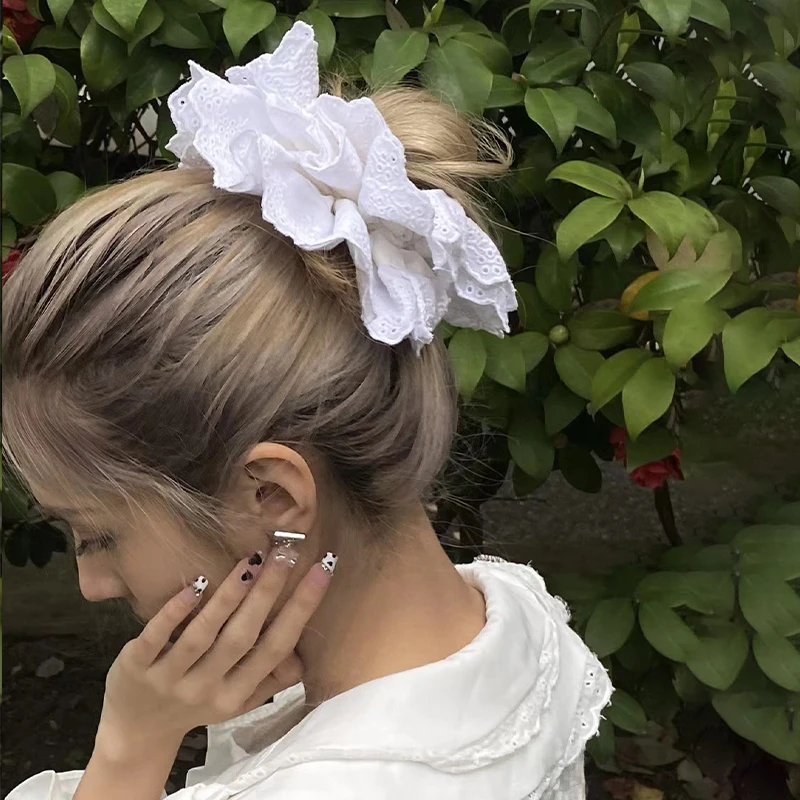 Oversized Lace Hair Scrunchie Elastic Ponytail Holder Accessories
Oversized Lace Hair Scrunchie Elastic Ponytail Holder Accessories