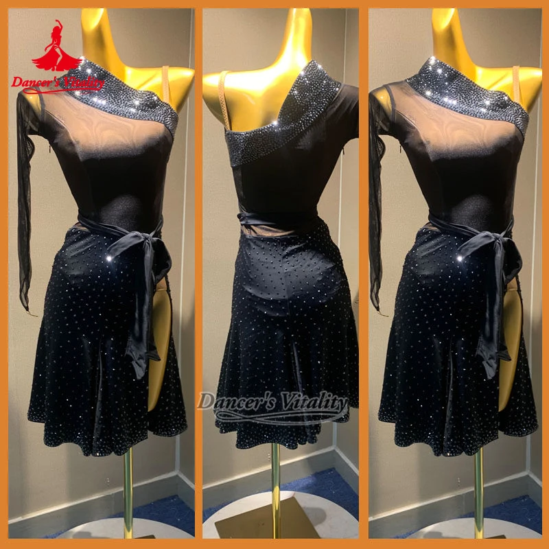 Adult Chacha Samba Unilateral Long Sleeve Sexy Dress Luxurious Customized Dancer's Vitality Latin Dance Perform&Contest Clothes
Adult Chacha Samba Unilateral Long Sleeve Sexy Dress Luxurious Customized Dancer's Vitality Latin Dance Perform&Contest Clothes