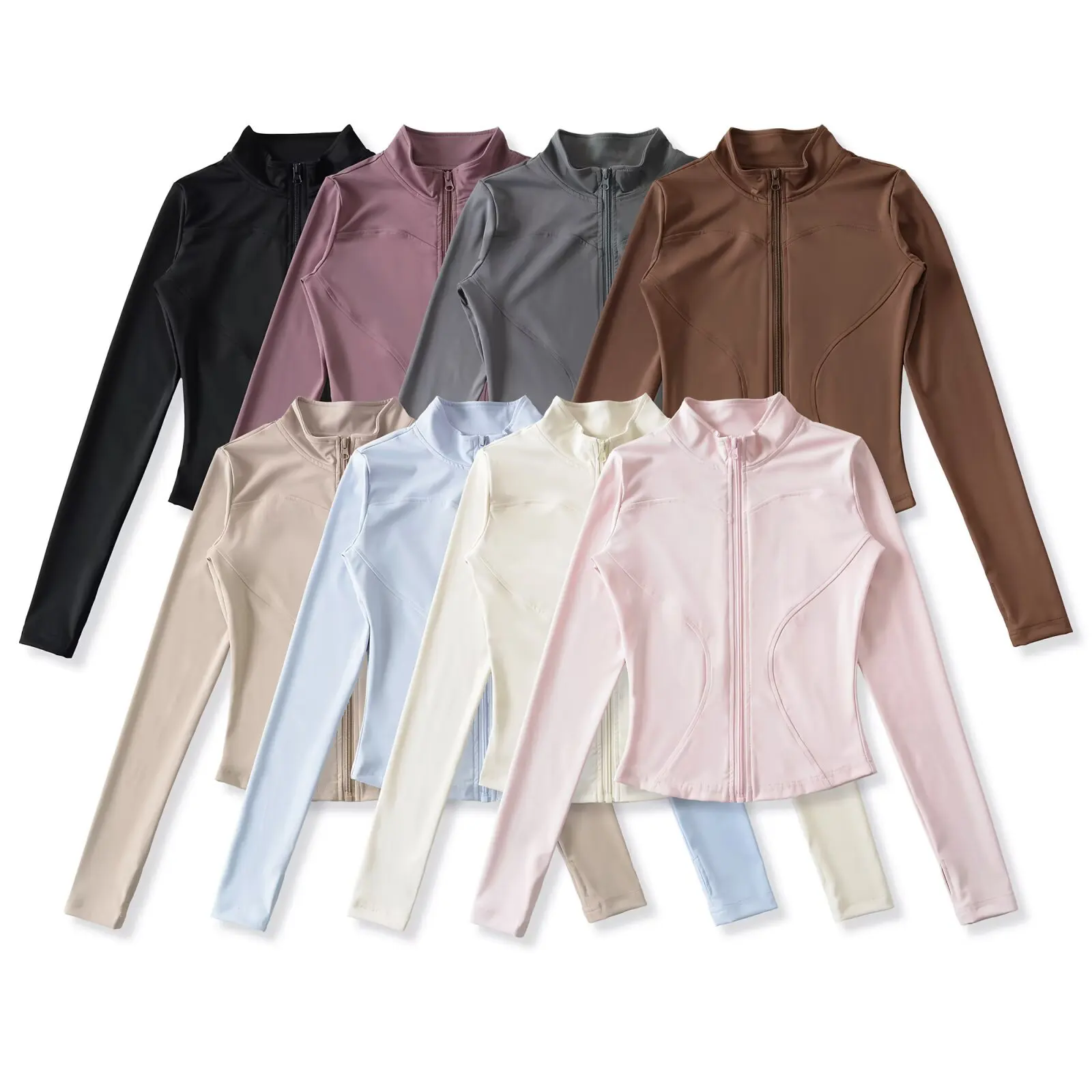 Женская повседневная спортивная кофта Slim Fit с воротником-стойкой для йоги, быстросохнущая, для бега, велоспорта и фитнеса на открытом воздухе
Женская повседневная спортивная кофта Slim Fit с воротником-стойкой для йоги, быстросохнущая, для бега, велоспорта и фитнеса на открытом воздухе