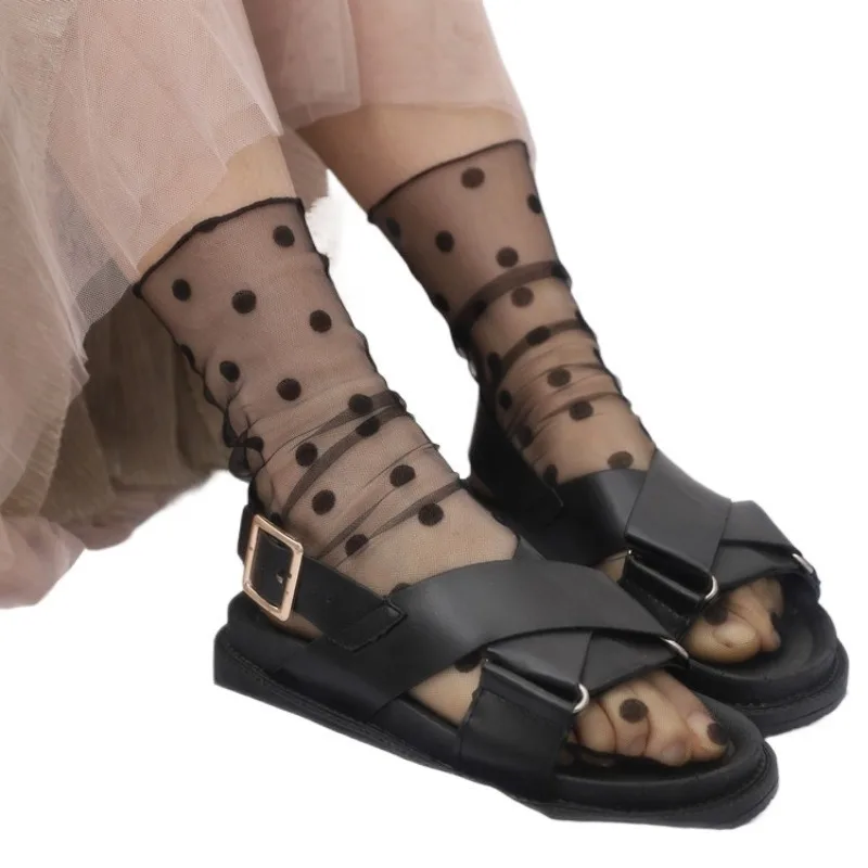 Sexy Polka Dot Tulle Socks Women Fishnet Transparent Long Socks Thin Funny Socks Femme Streetwear Calcetines Mujer Dress 2025
Sexy Polka Dot Tulle Socks Women Fishnet Transparent Long Socks Thin Funny Socks Femme Streetwear Calcetines Mujer Dress 2025