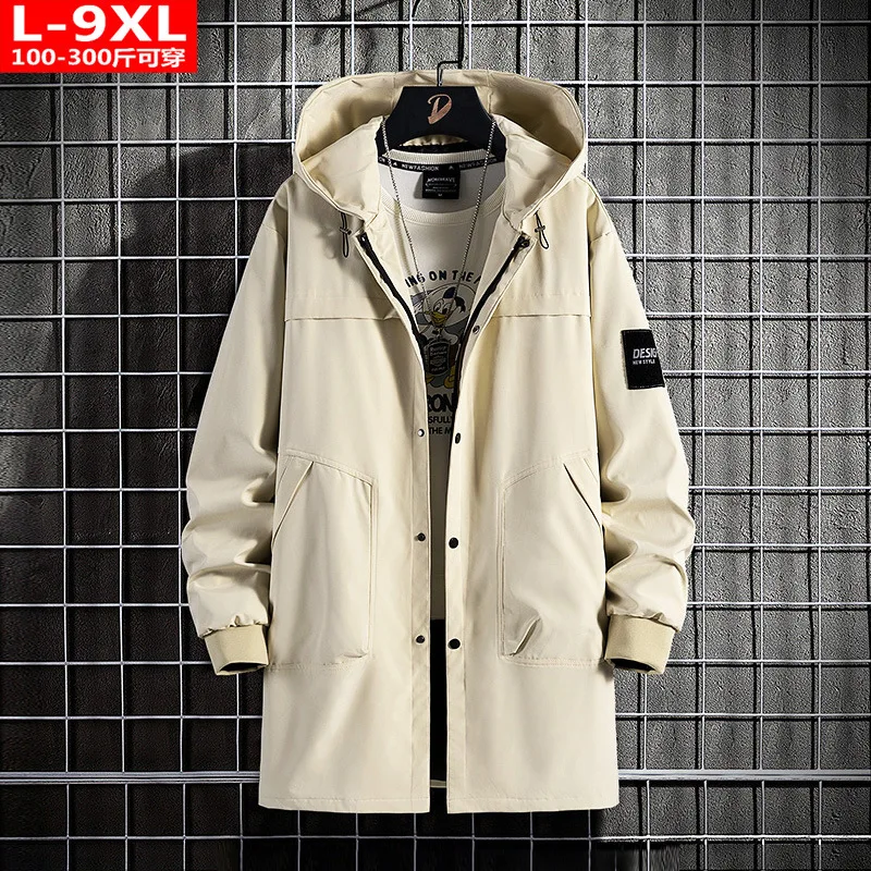 Spring and Autumn Men’s Hooded Trench Coat, Stylish and Versatile, Plus-Size Loose Mid-Length Jacket for Big Men
Spring and Autumn Men’s Hooded Trench Coat, Stylish and Versatile, Plus-Size Loose Mid-Length Jacket for Big Men