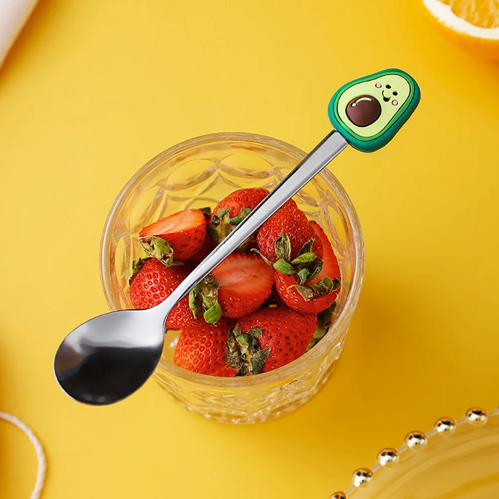 2Pcs Lovely Avocado Spoon Fork Set Stainless Steel Mixing Spoons Dessert Forks Practical Gift for Birthday
2Pcs Lovely Avocado Spoon Fork Set Stainless Steel Mixing Spoons Dessert Forks Practical Gift for Birthday