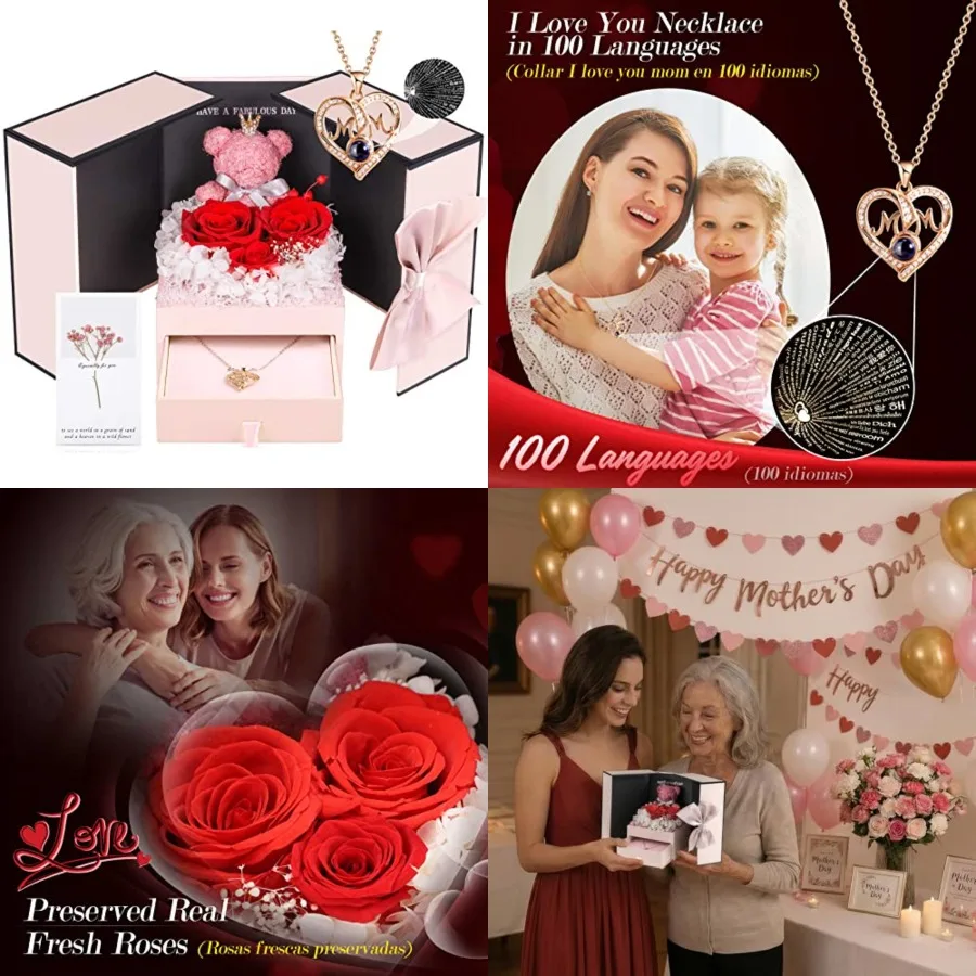 Preserved Real Roses wth Yo n Langages Set, Unique Mothers Day Set for Mom from Son and Daughter, Birthday Gift Box for Mama Mo
Preserved Real Roses wth Yo n Langages Set, Unique Mothers Day Set for Mom from Son and Daughter, Birthday Gift Box for Mama Mo