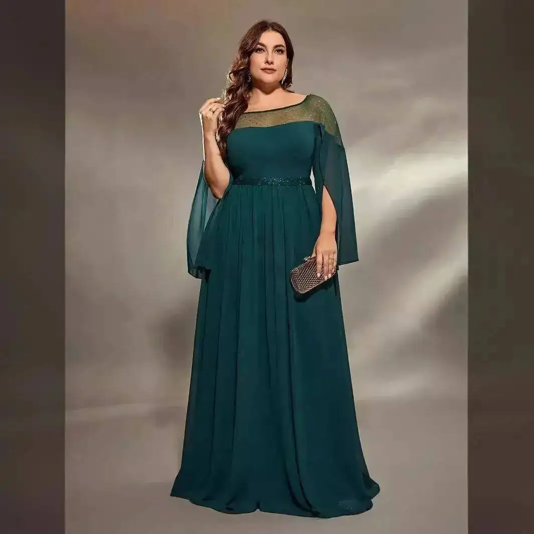 New Size Evening Dress Plus Fat Man Round Neck Long Bridesmaid Dress Black Mom Dress Chiffon Party Summer Elegantes Casual Y2k
New Size Evening Dress Plus Fat Man Round Neck Long Bridesmaid Dress Black Mom Dress Chiffon Party Summer Elegantes Casual Y2k