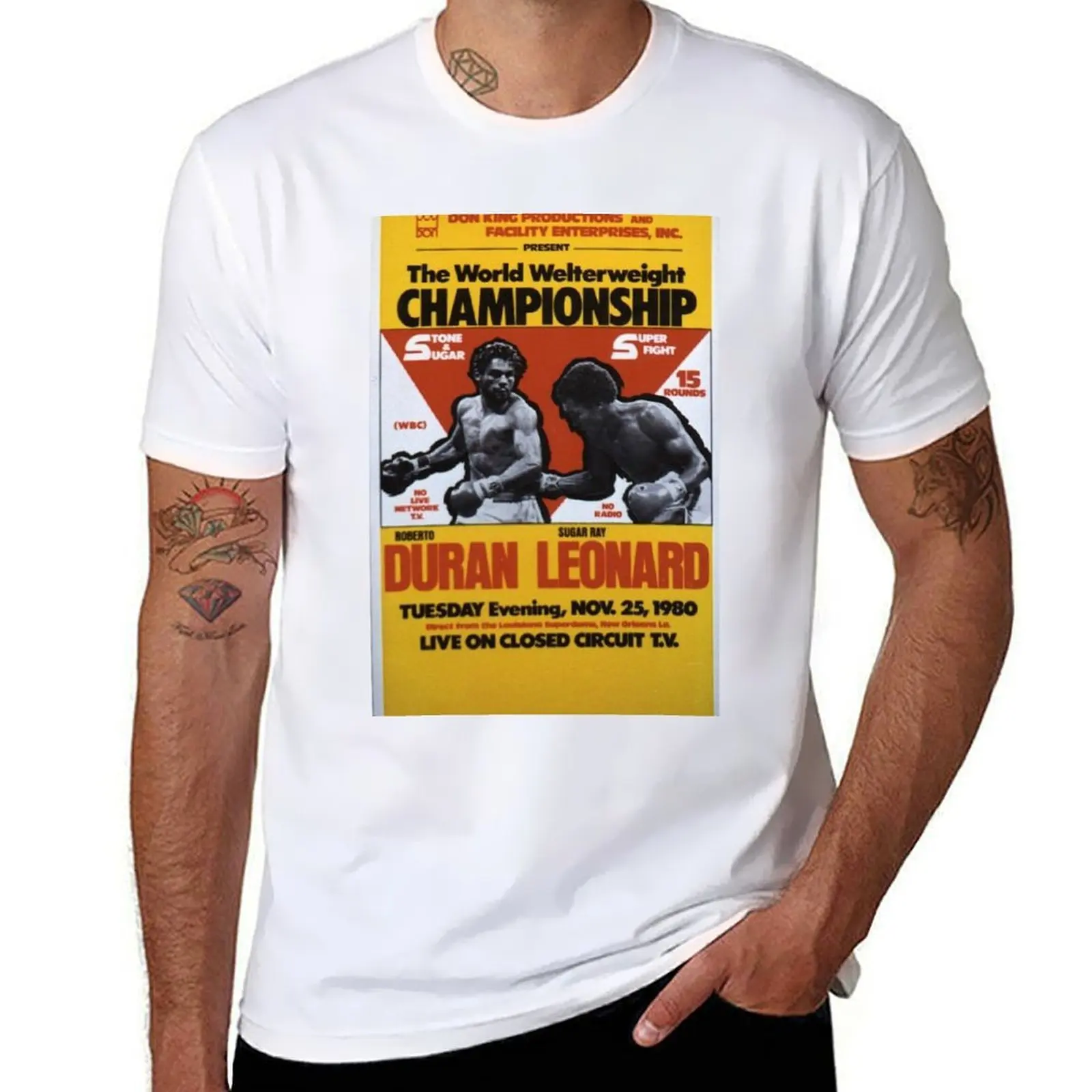 Roberto Duran vs Sugar Ray Leonard Fight Wallpaper T-Shirt t shirt man luxury t shirts for man graphic funny T-Shirt
Roberto Duran vs Sugar Ray Leonard Fight Wallpaper T-Shirt t shirt man luxury t shirts for man graphic funny T-Shirt