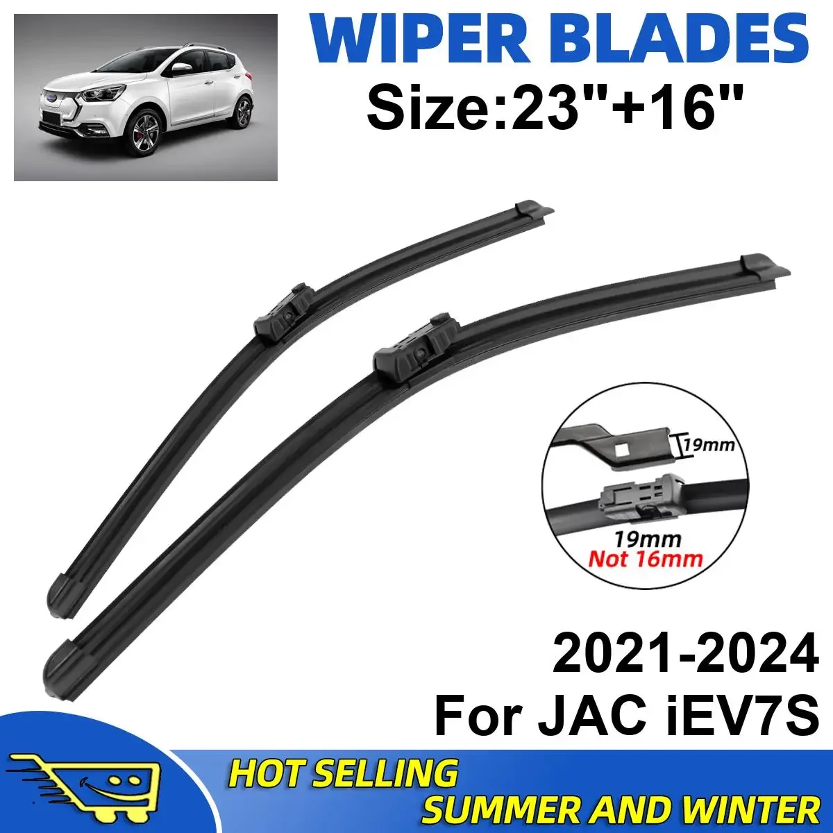 2PCS Wiper Blades Set Kit For JAC iEV7S 2021-2024 Front Windshield Brushes Windscreen Window Accessories
2PCS Wiper Blades Set Kit For JAC iEV7S 2021-2024 Front Windshield Brushes Windscreen Window Accessories