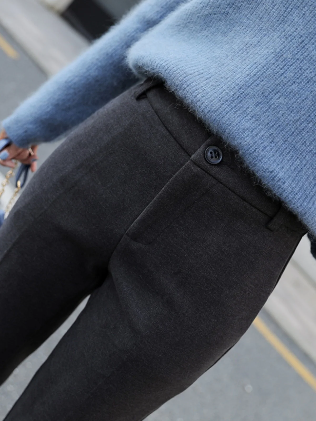 Thickened Fleece Lined Straight Leg Suit Pants Women's Autumn Winter High Waist Korean Style Casual Trousers Nine Points Woolen
Thickened Fleece Lined Straight Leg Suit Pants Women's Autumn Winter High Waist Korean Style Casual Trousers Nine Points Woolen