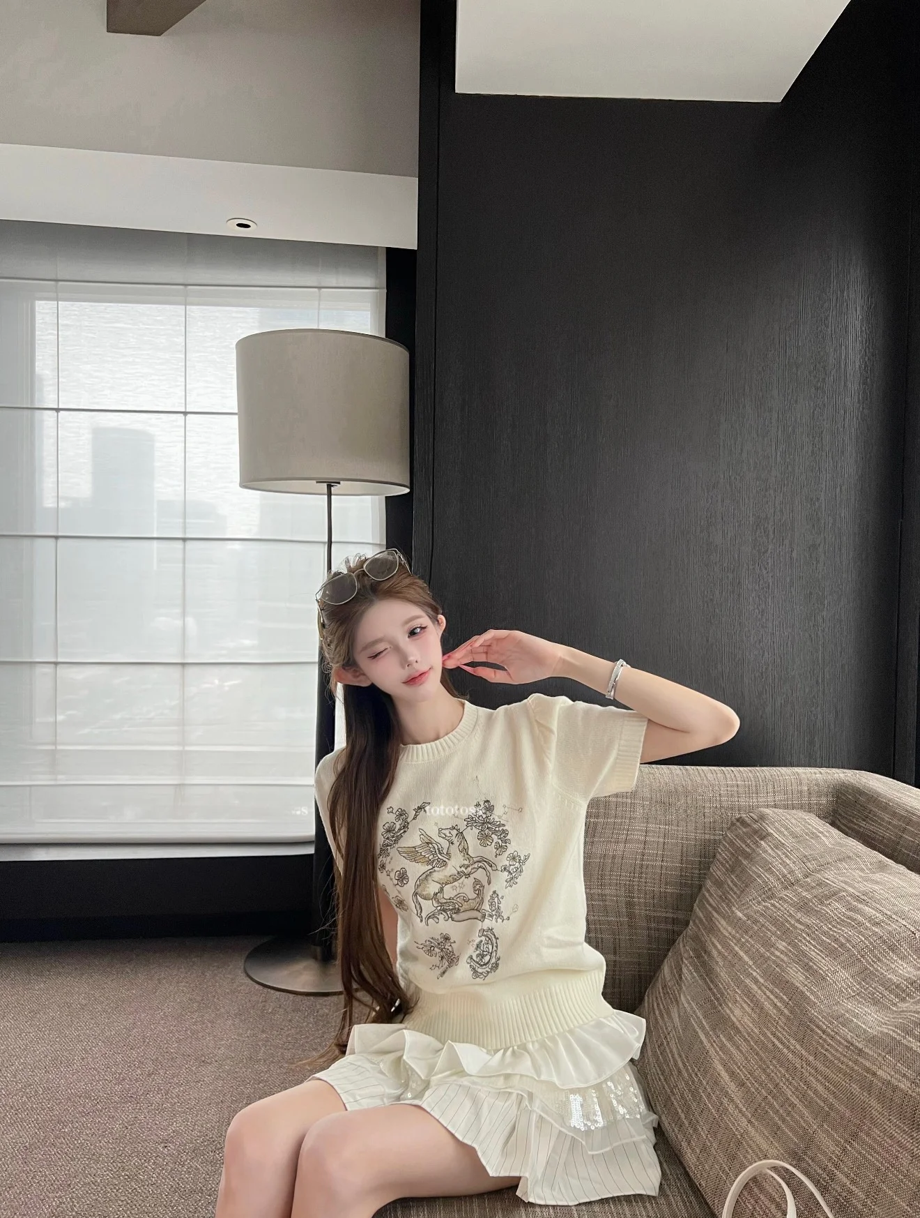 Heavy Embroidery Australian Wool Knitted Short Sleeve Women's Slim Fit T-Shirt French Style round Neck Print Casual Top
Heavy Embroidery Australian Wool Knitted Short Sleeve Women's Slim Fit T-Shirt French Style round Neck Print Casual Top