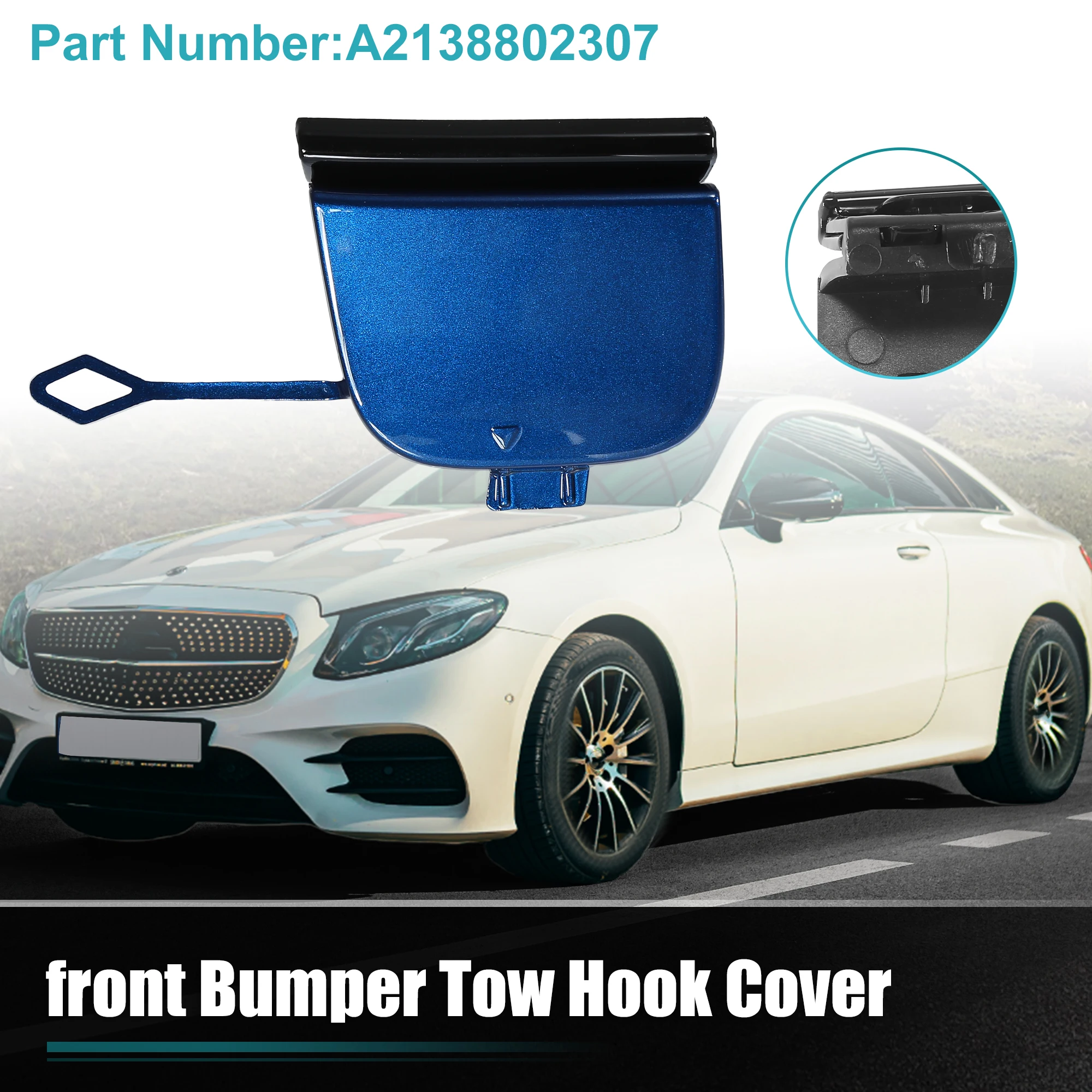 UXCELL Front Bumper Tow Hook Cover for Mercedes-Benz E 350 2021-2023 No.A2138802307
UXCELL Front Bumper Tow Hook Cover for Mercedes-Benz E 350 2021-2023 No.A2138802307