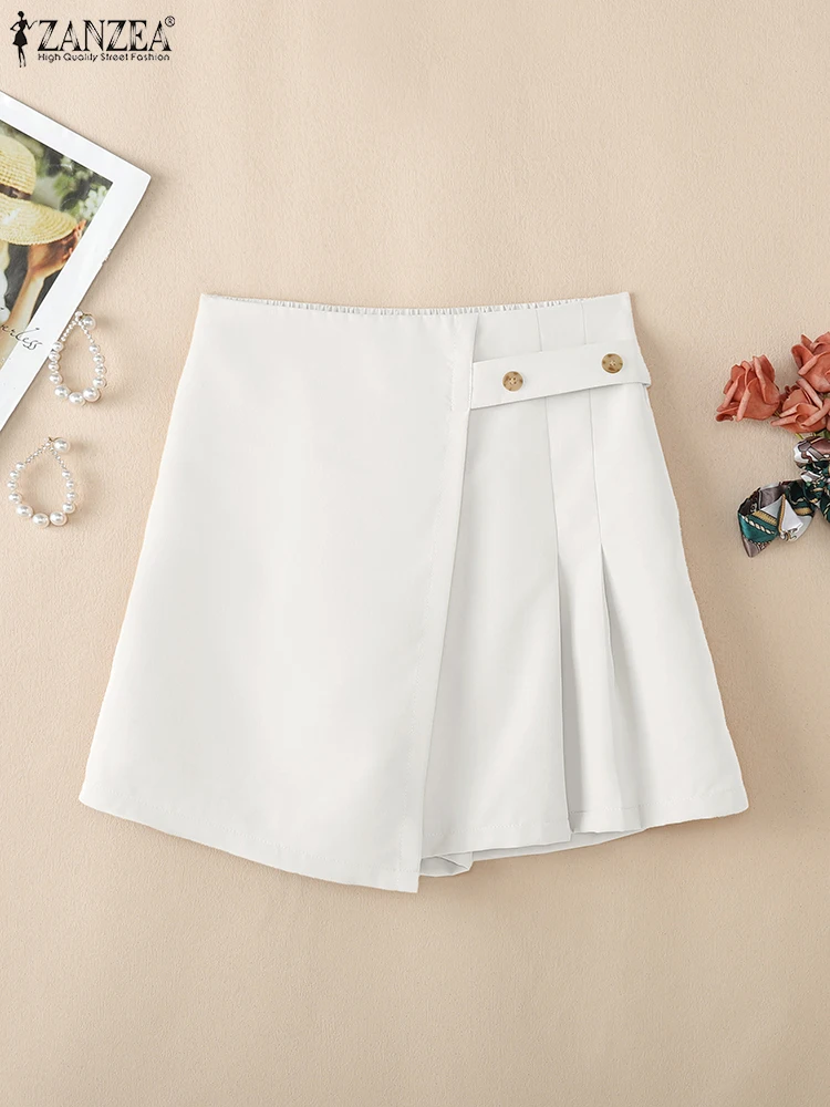 ZANZEA модные свободные плиссированные шорты женские элегантные короткие брюки трапециевидной формы с высокой талией 2023 летняя уличная одежда асимметричные шорты с запахом
ZANZEA модные свободные плиссированные шорты женские элегантные короткие брюки трапециевидной формы с высокой талией 2023 летняя уличная одежда асимметричные шорты с запахом