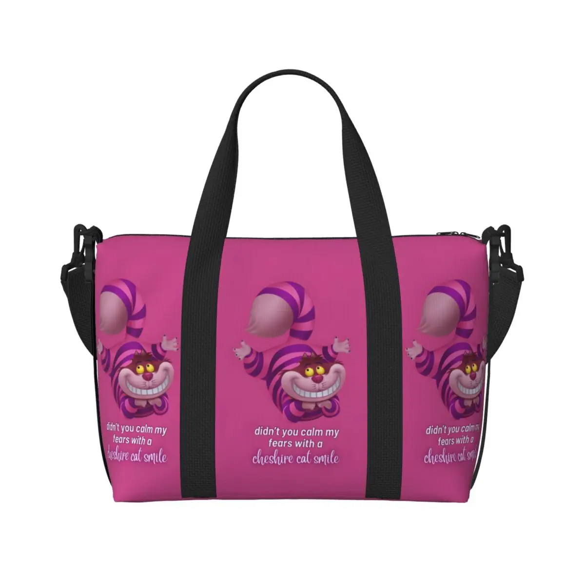 Custom Cheshire Cat Tote Bag for Women Large Capacity Cartoon Animal Gym Beach Travel Bags
Custom Cheshire Cat Tote Bag for Women Large Capacity Cartoon Animal Gym Beach Travel Bags