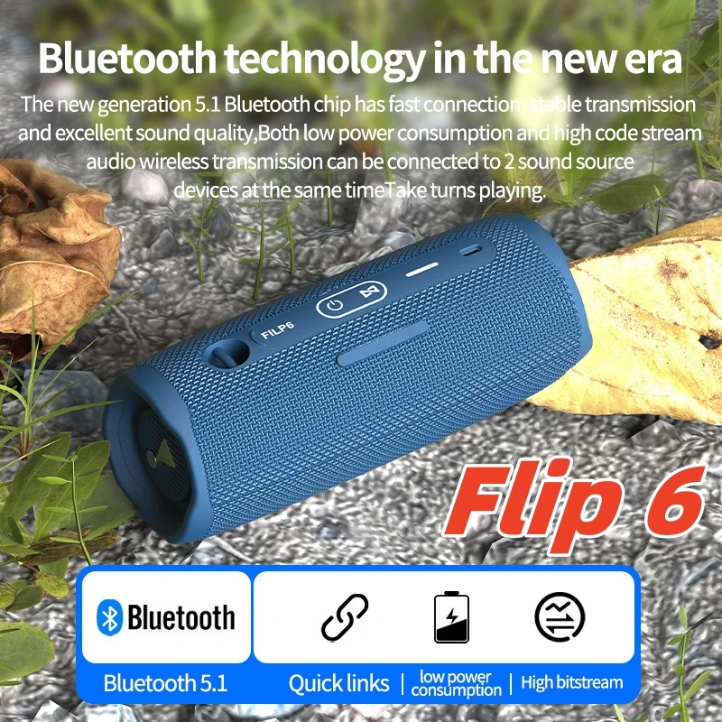 Портативный Bluetooth-динамик Flip 6, беспроводной динамик с басами, водонепроницаемая IPX7 аудиторная звуковая система с Bluetooth TWS
Портативный Bluetooth-динамик Flip 6, беспроводной динамик с басами, водонепроницаемая IPX7 аудиторная звуковая система с Bluetooth TWS