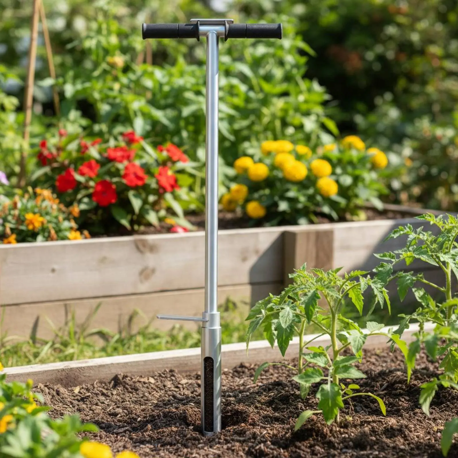 T Handle Soil Sampler Foot Pedal Soil Sampling Sampler Ejector Corrosion Resistant for Farmers, Gardening
T Handle Soil Sampler Foot Pedal Soil Sampling Sampler Ejector Corrosion Resistant for Farmers, Gardening