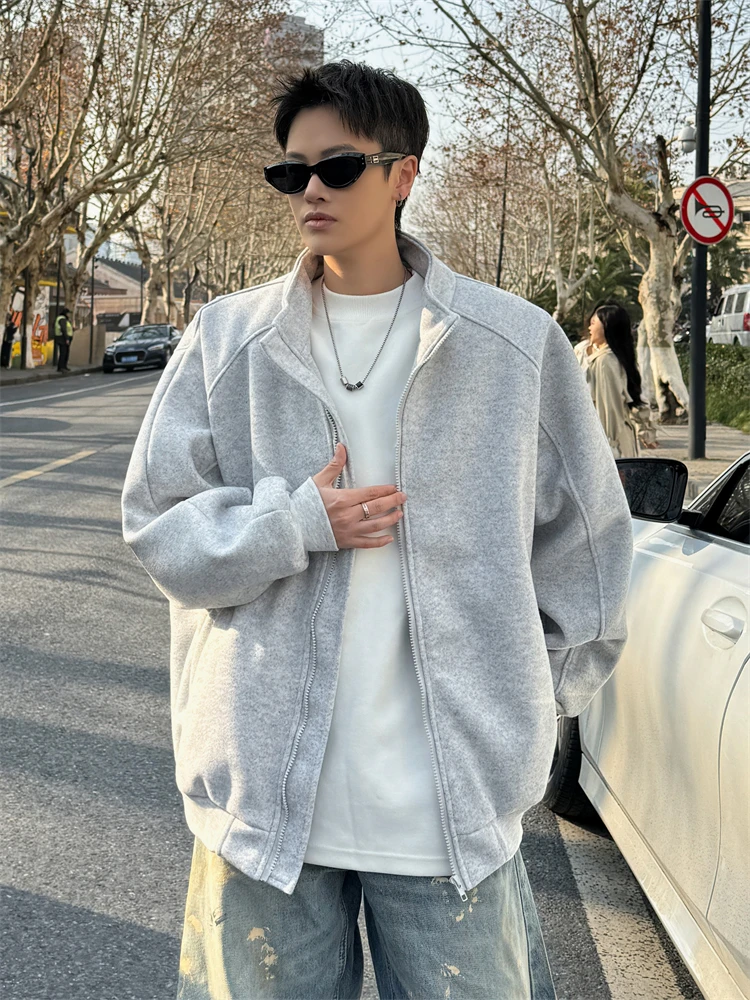 Heavyweight Hooded Cardigan Sweatshirt Loose Fit Pure Color Spring Autumn New Style Men's Casual Outerwear Long Sleeve
Heavyweight Hooded Cardigan Sweatshirt Loose Fit Pure Color Spring Autumn New Style Men's Casual Outerwear Long Sleeve