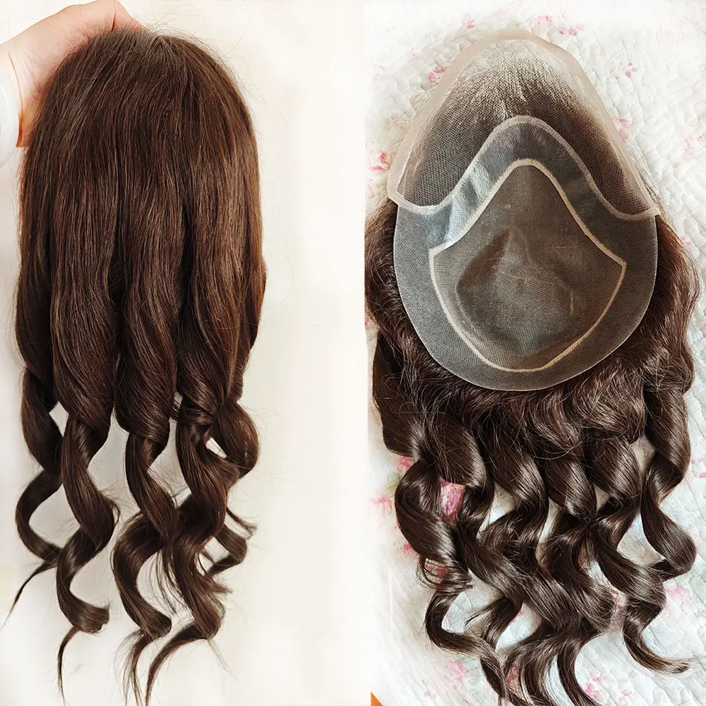 Men's Loose Curly 13-inch Long Toupee Fine Mono Lace Hairpiece 8x10 Brown Color 3# Hair Replacement System for Men wigs
Men's Loose Curly 13-inch Long Toupee Fine Mono Lace Hairpiece 8x10 Brown Color 3# Hair Replacement System for Men wigs
